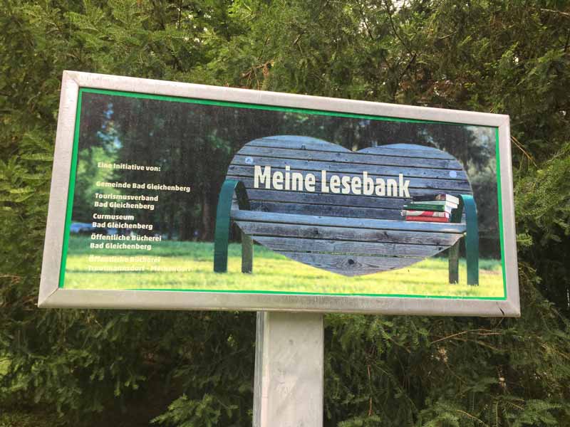 Lesebank in Gleichenberg in der Steiermark