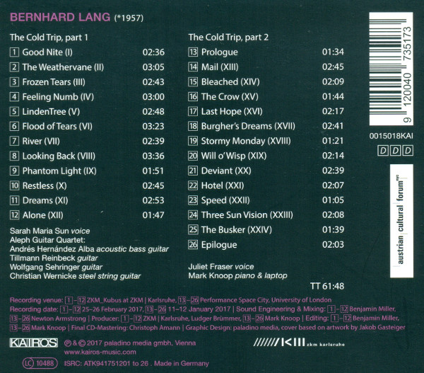 CD 'The Cold Trip' Cover Seite 2