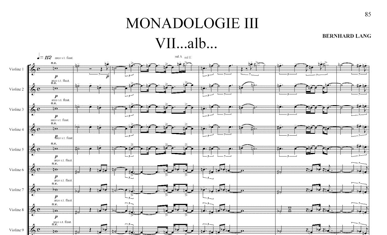 Monadologie III - Partiturseite
