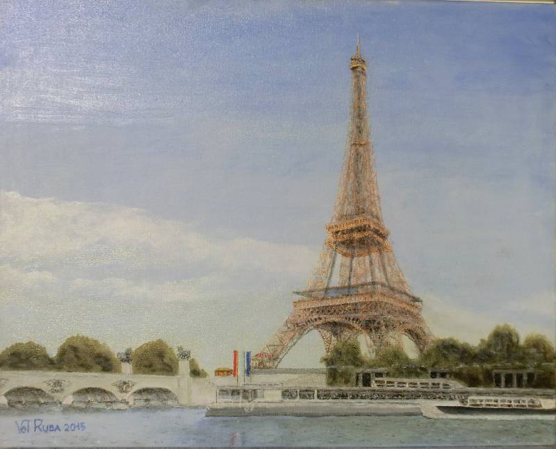 Eiffelturm Eiffelturm, Paris (Frankreich)<br><p><br>Öl auf Leinwand, 40 x 50 cm