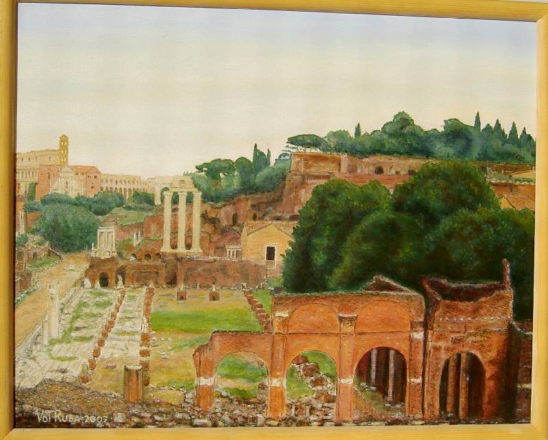 Foro_Romano2 Forum Romanum 2 (Rom)<br><p><br>Öl auf Leinwand, 40 x 50 cm