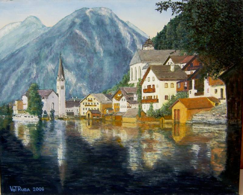 Hallstatt2 Hallstatt 2<br><p><br>Öl auf Leinwand, 40 x 50 cm