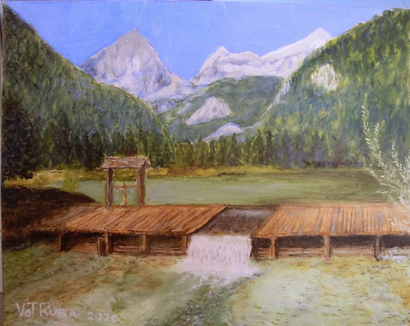 Hinterstoder Hinterstoder<br><p><br>Öl auf Leinwand, 40 x 50 cm