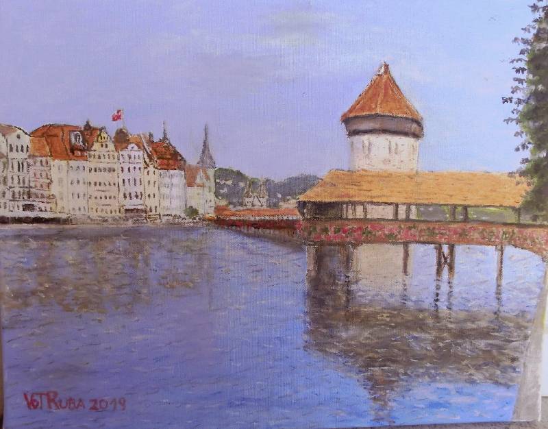 Luzern Luzern (Schweiz)<br><p><br>Öl auf Leinwand, 40 x 50 cmn