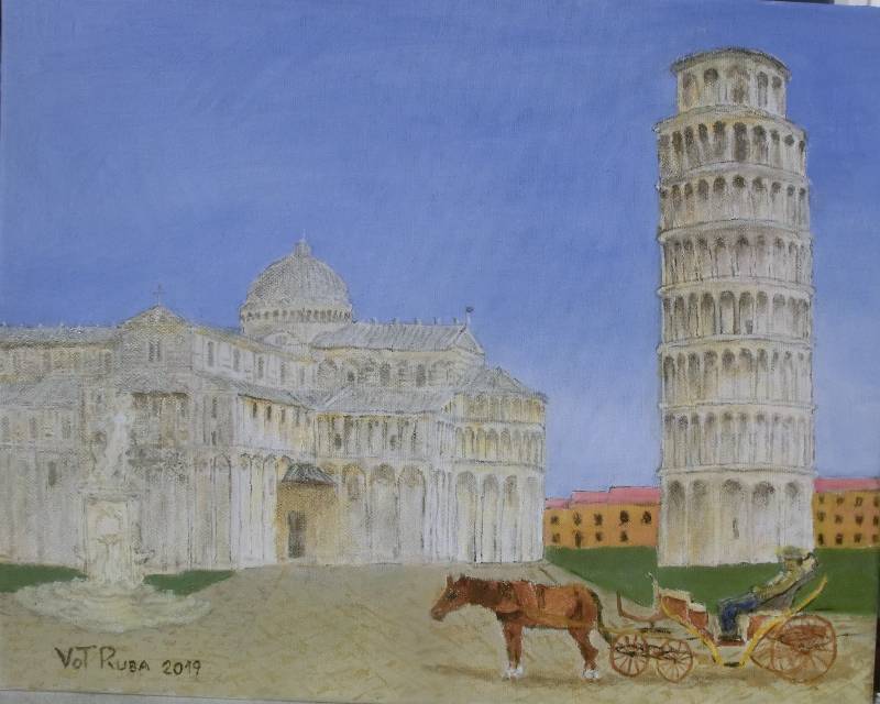 Pisa Pisa (Italien)<br><p><br>Öl auf Leinwand, 40 x 50 cm