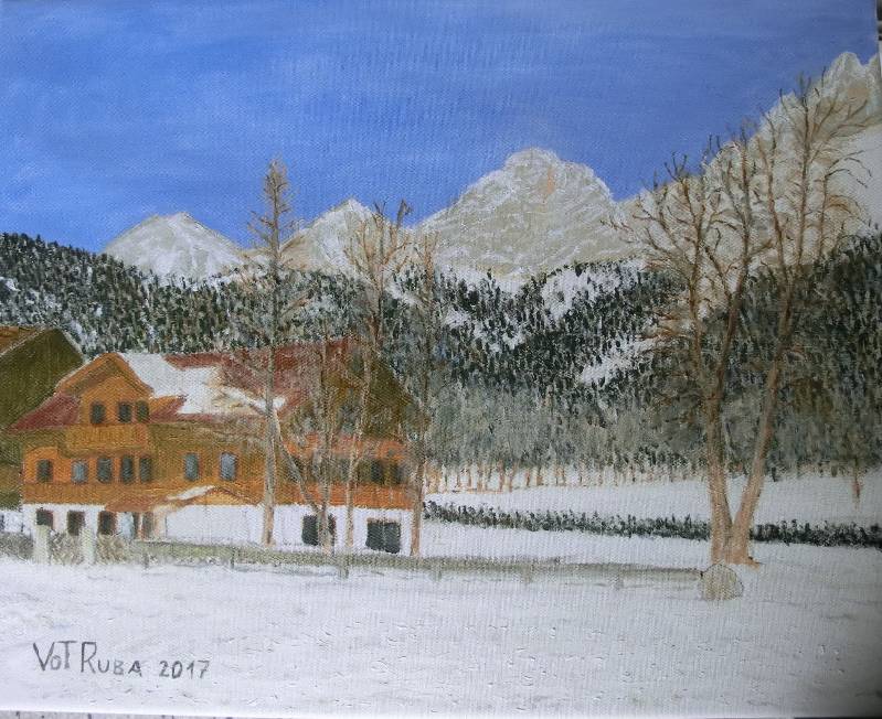 Ramsau am Dachstein Ramsau am Dachstein<br><p><br>Öl auf Leinwand, 40 x 50 cm