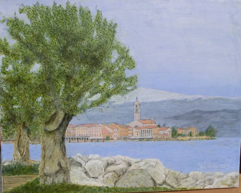 Salo Salo, Gardasee<br><p><br>Öl auf Leinwand, 40 x 50 cm