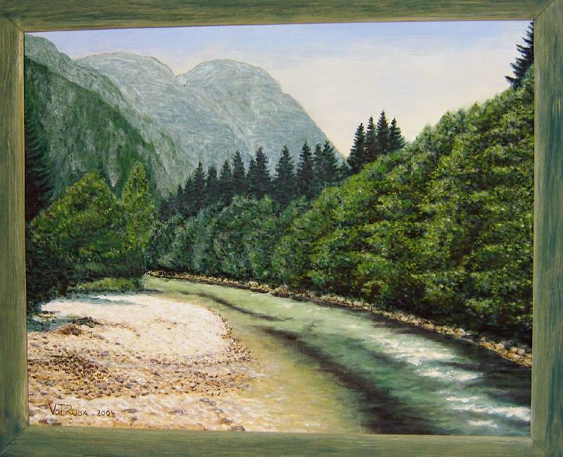 Traun Traun<br><p><br>Öl auf Leinwand, 40 x 50 cm