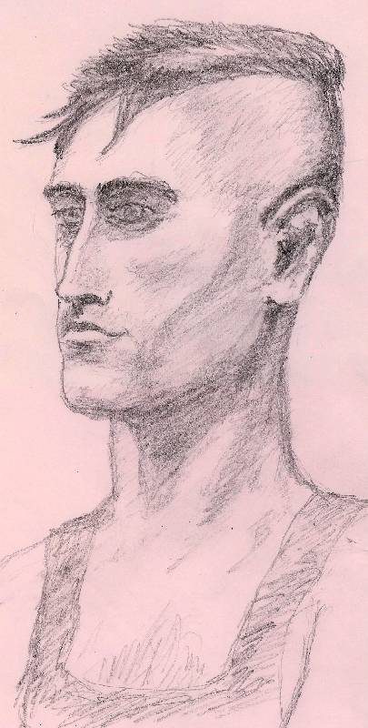 Portrait_016 Porträt 16<br><p><br>Bleistift auf Papier