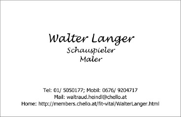 Kontakt Walter Langer