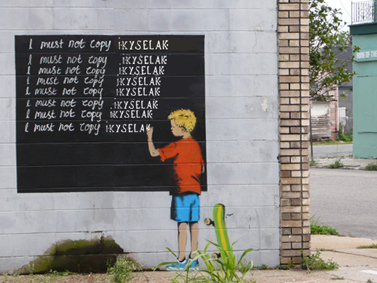 Banksy, copying