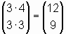 (3*4,3*3) = (12,9)