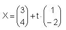 (3,4) + t*(1,-2)