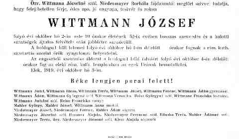 Wittmann J�zsef halotti �rtes�t�s (1)