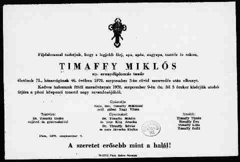 Timaffy Mikl�s gy�szjelent�s (2)
