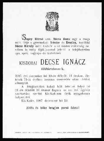 D�cse Ign�cz gy�szjelent�se (1)
