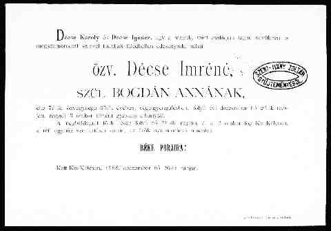 Bogd�n Anna gy�szjelent�s (1)