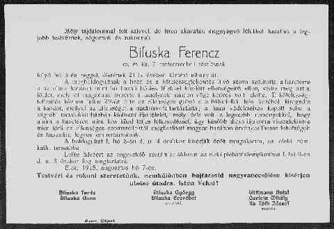 Biluska Ferenc gy�szjelent�se (1)