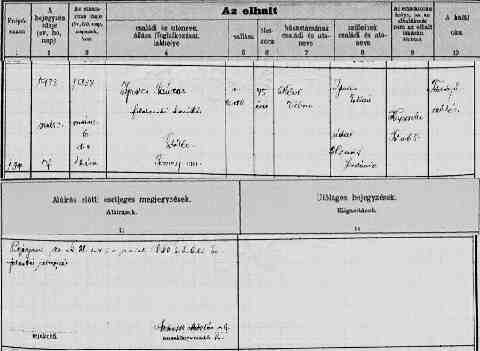 T�d�bajban halt meg. Az els� vil�gh�bor�ban fogs�gba esett,s ott betegedett meg.