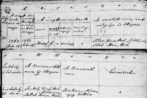 T�LOSI J�zsef sz�l.ak 1868-02-15