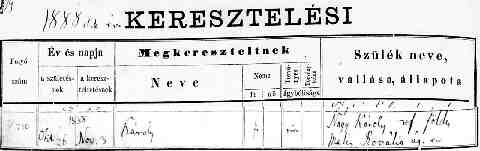 NAGY K�roly sz�l. ak 1888-10-26