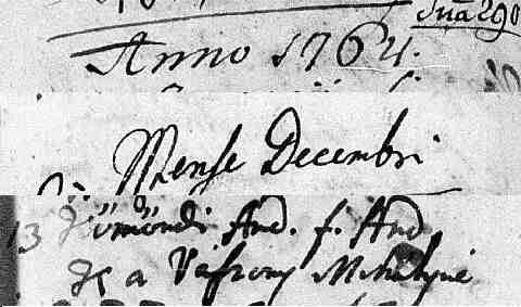 K�RM�NDI Andr�s sz�l. ak 1764-12-13