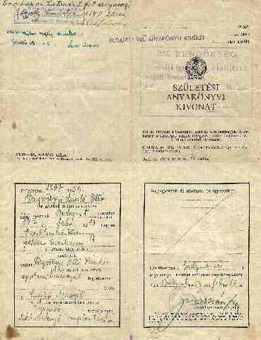 WOLFRAM L�szl� sz�l. ak. 1954-02-13-Budapest