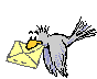 dieser Vogel bringt uns die Post