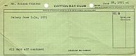 Cotton Bay Club: Einer meiner Gehaltsschecks