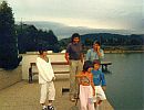 1986 mit Peter Kent, Luisa Fernandez, Romina und Ronnie in unserem Haus am See