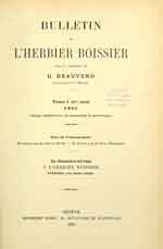 Title page of Bulletin de l'Herbier Boissier ser. 2, I (1901).