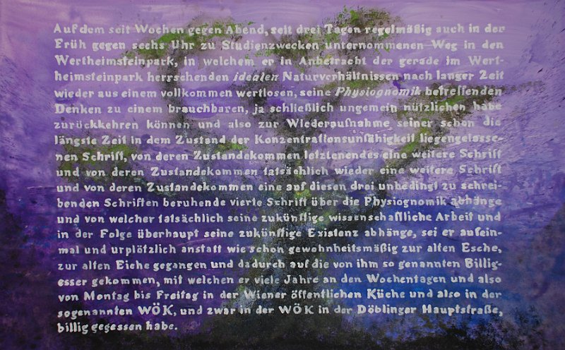 20070109Billigesser.JPG - "DIE BILLIGESSER" nach dem Text von Thomas Bernhard,Jänner 2007,Acryl auf Leinwand,125 x 200 cm.