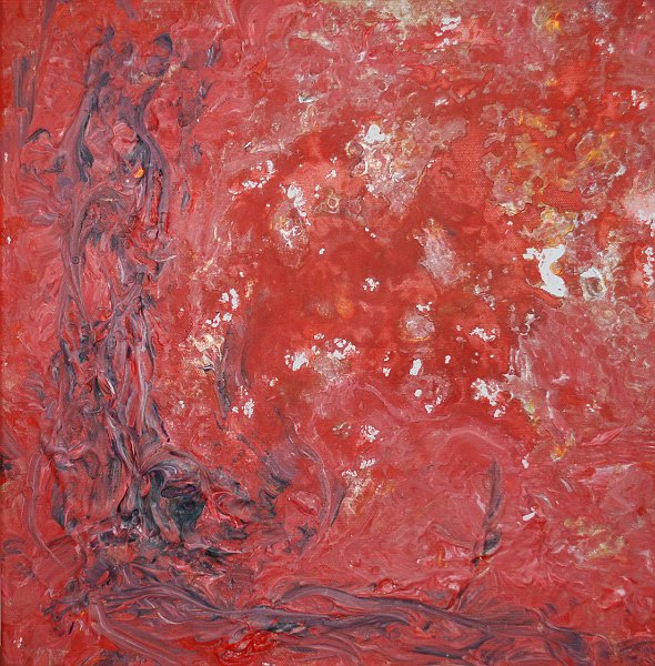 20071215Eurydike.JPG - EURYDIKE (Ευρυδίκη,  "die weithin Richtende"),15.12.2007,Acryl auf Leinwand,46 x 45 cm.