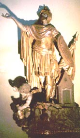 Statue des hl. Florian , Paulanerkirche in Wien; Foto Kopeszki