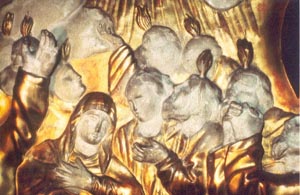 Relief an der Kanzelrückwand, Detail, Foto Kopeszki