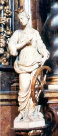 Statue der hl. Katharina von Alexandrien in der Paulanerkirche Foto Kopeszki