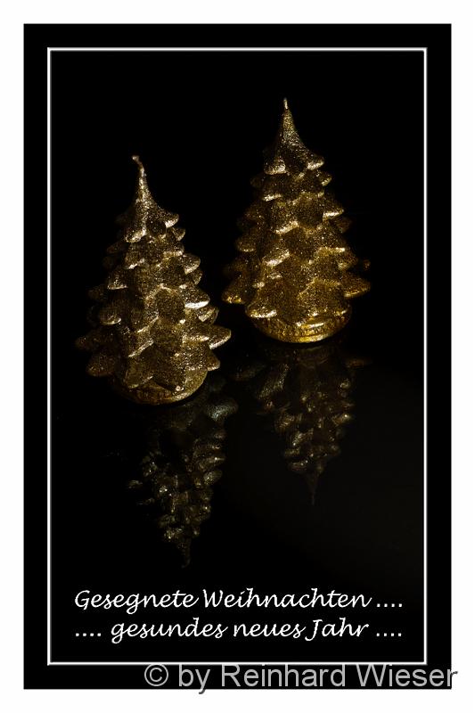 Weihnachtskarte.jpg - Kerzen als Tannenbäume