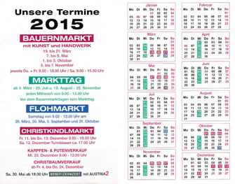 Termine Fuhrmannhaus 2015