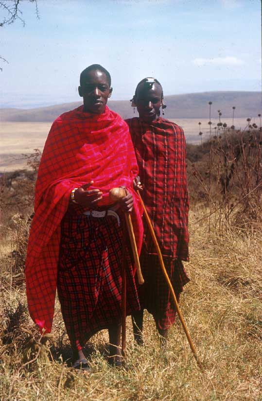 Maassai am Ngorongoro