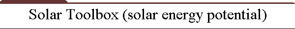 Solar Toolbox (solar energy potential)