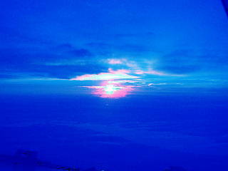 Sonnenuntergang blau