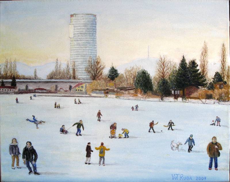 Alte_Donau_Eislaufen Alte Donau, Eislaufen<br><p><br>Öl auf Leinwand, 40 x 50 cm