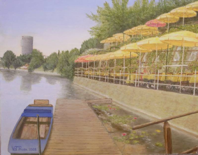 Alte_Donau_GH_Birner Alte Donau, GH.Birner<br><p><br>Öl auf Leinwand, 40 x 50 cm