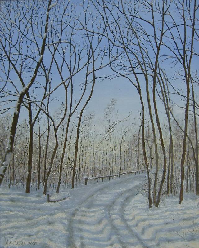 Bisamberg Bisamberg, Winteridylle<br><p><br>Öl auf Leinwand, 40 x 50 cm