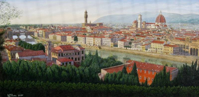 Florenz Florenz<br><p><br>Öl auf Leinwand, 100 x 50 cm