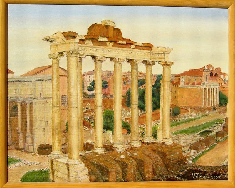 Foro_Romano1 Forum Romanum 1 (Rom)<br><p><br>Öl auf Leinwand, 40 x 50 cm