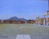 Pompei Pompei mit Vesuv (Italien)