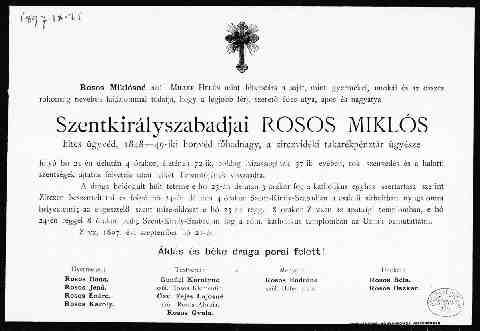 Rosos Mikl�s gy�szjelent�s (1)