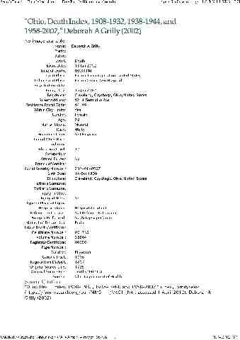 Ohio Death Index - Szajk� Deborah (1)