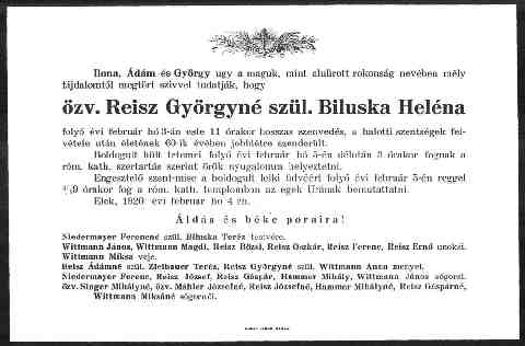 Biluska Hel�na (1920) gy�szjelent�s (1)